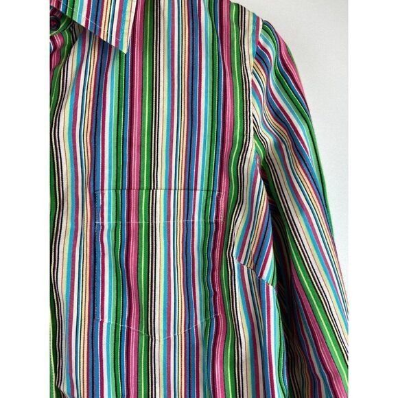 Liz Claiborne Striped Multi-Color Shirt Cotton Size S - Picture 5 of 8